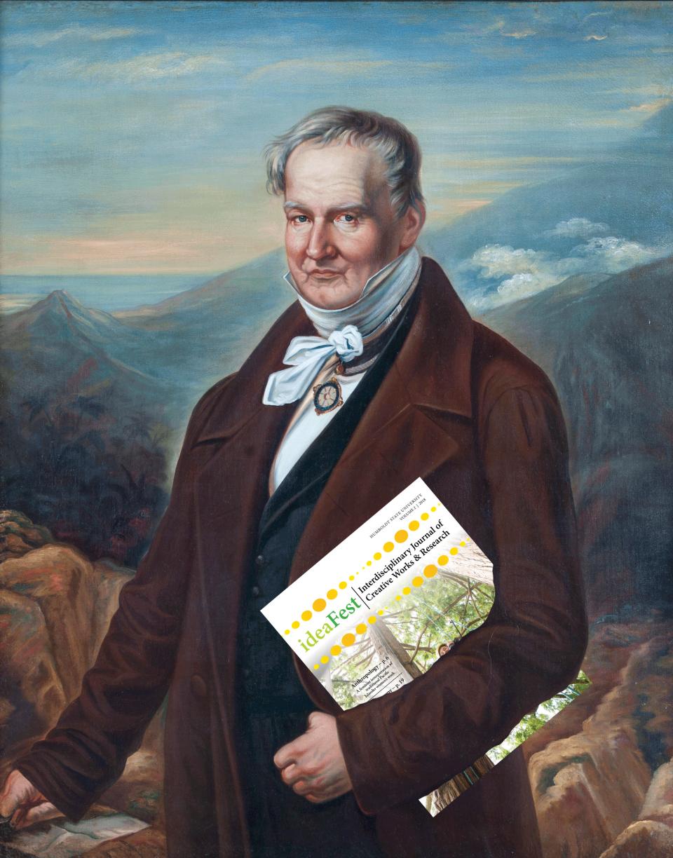 Von Humboldt with a journal